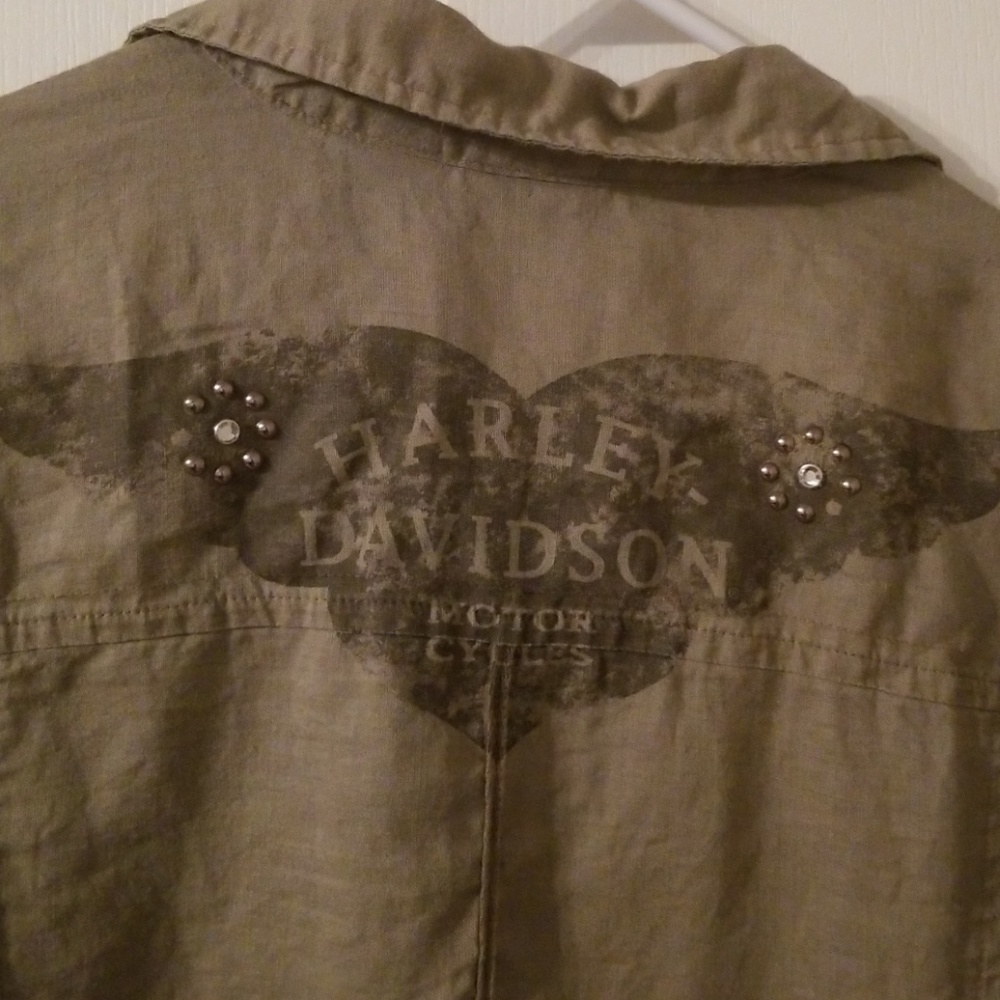 HARLEY DAVIDSON quarter button shirt